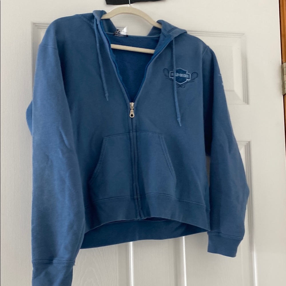 Harley-Davidson Blue Zip-Up Hoodie